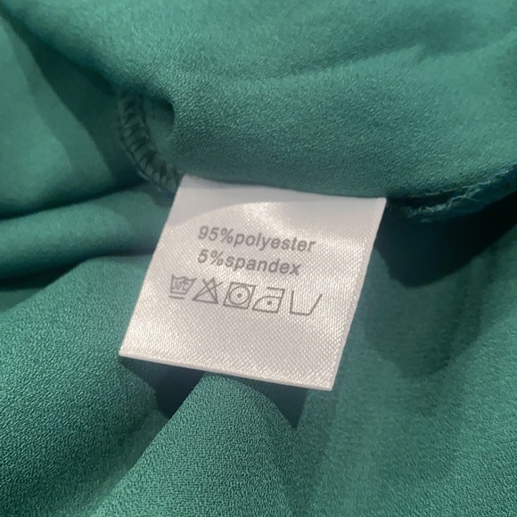 Kelly Green High Neck Open Back Tiered Mini Dress - Picture 15 of 16